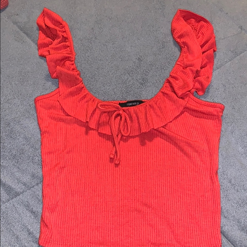 Coral Crop top